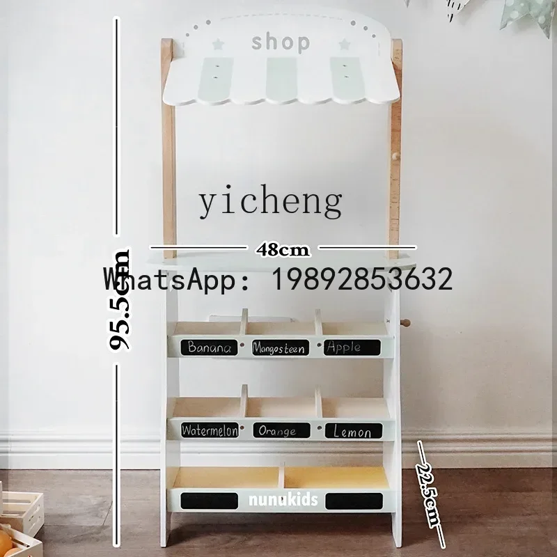 AF Loja de Frutas de Madeira Crianças Brincam Casa Conveniência Cantina Brinquedos