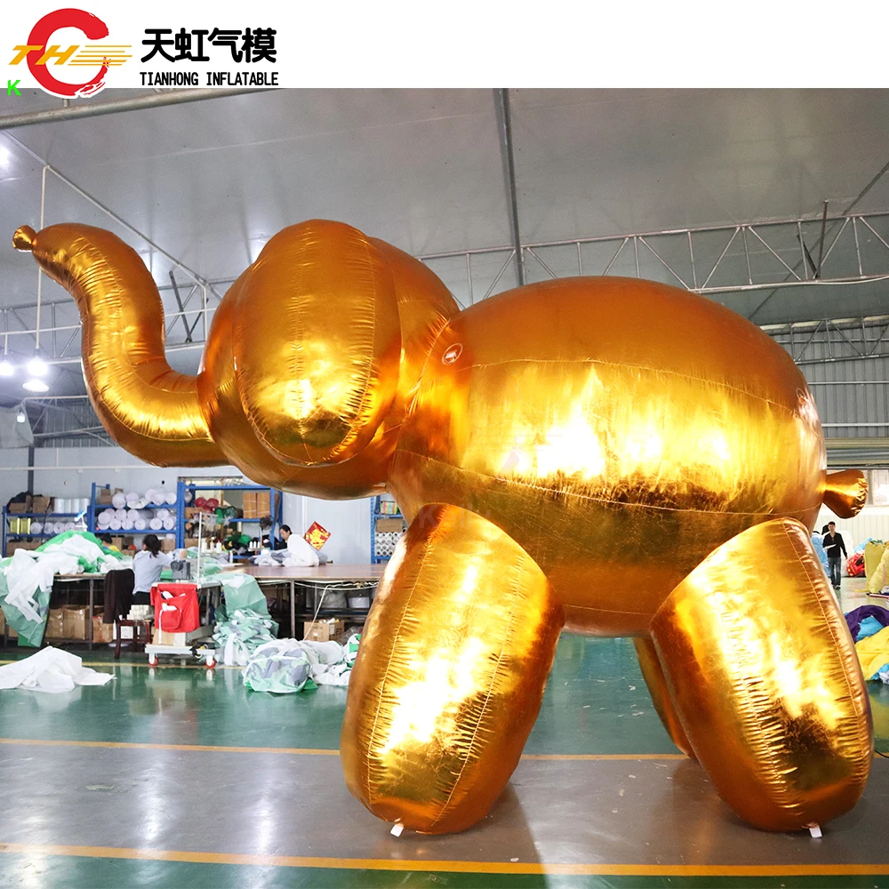 

Free Door Ship 10ft Golden Inflatables Elephant Model Blow Up Animal Balloon for Decoration Advertising