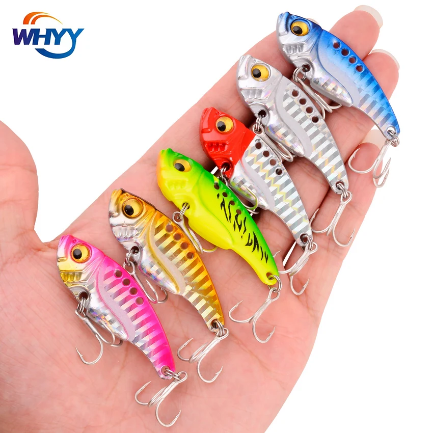 

WHYY 6pcs/lot Metal Vib Blade Lure Fishing Lures Spinner Bait Sinking Vibration Baits Artificial Sea Fishing for Bass Pike Perch