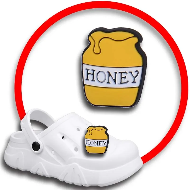 Bee Honey Hive Shoe Charms for Crocs Sandals Women Clogs Pins Shoe Decorations Accessory Men Badges Girls Kids Shoes Accessories