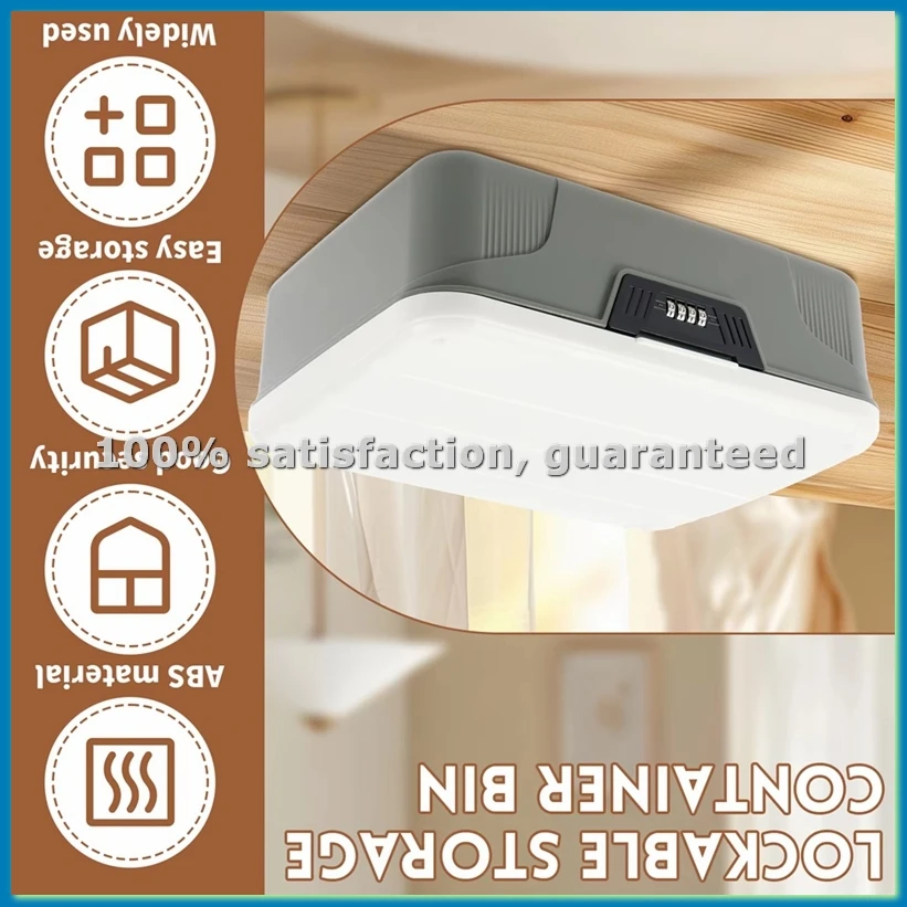 

Lockable Container Plastic Lockable Box 4 Digit Password Organizer High Security Lockable Bin Sturdy Lockable Bin M-A73M