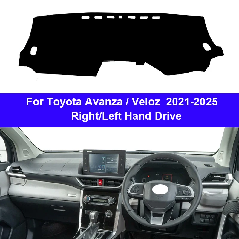 Car Dashboard Cover Dash Mat For Toyota Avanza / Veloz 2021 2022 2023 2024 2025 Avoid Light Pad Anti-UV Case Carpet Accessories
