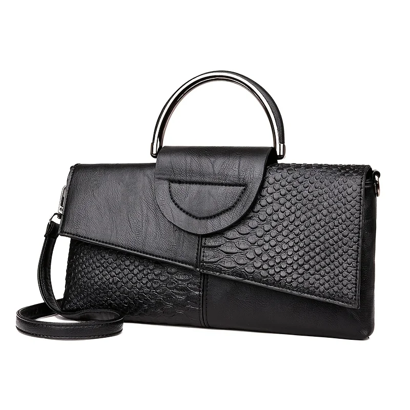 

Women's fashion alligator pattern imitation leather shoulder bag, elegant clutch bag, versatile handbag, elegant messenger bag