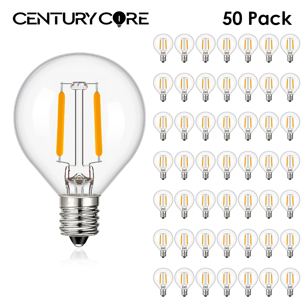 

G40 Led Bulb E14 220V Replacement 1.5W Dimmable Warm White Vintage Outdoor Pendant String Light Bulbs Decoration Filament Lamp