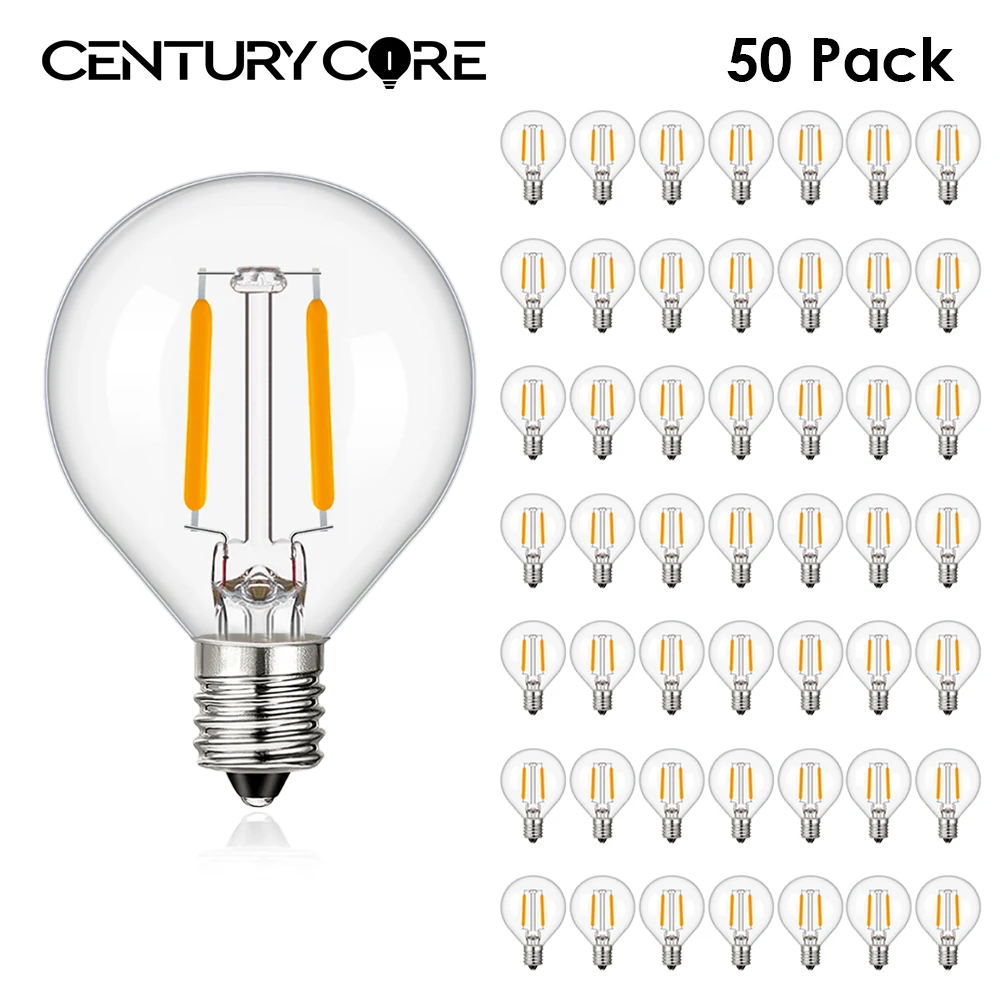G40 Led Bulb E14 220V Replacement 1.5W Dimmable Warm White Vintage Outdoor Pendant String Light Bulbs Decoration Filament Lamp