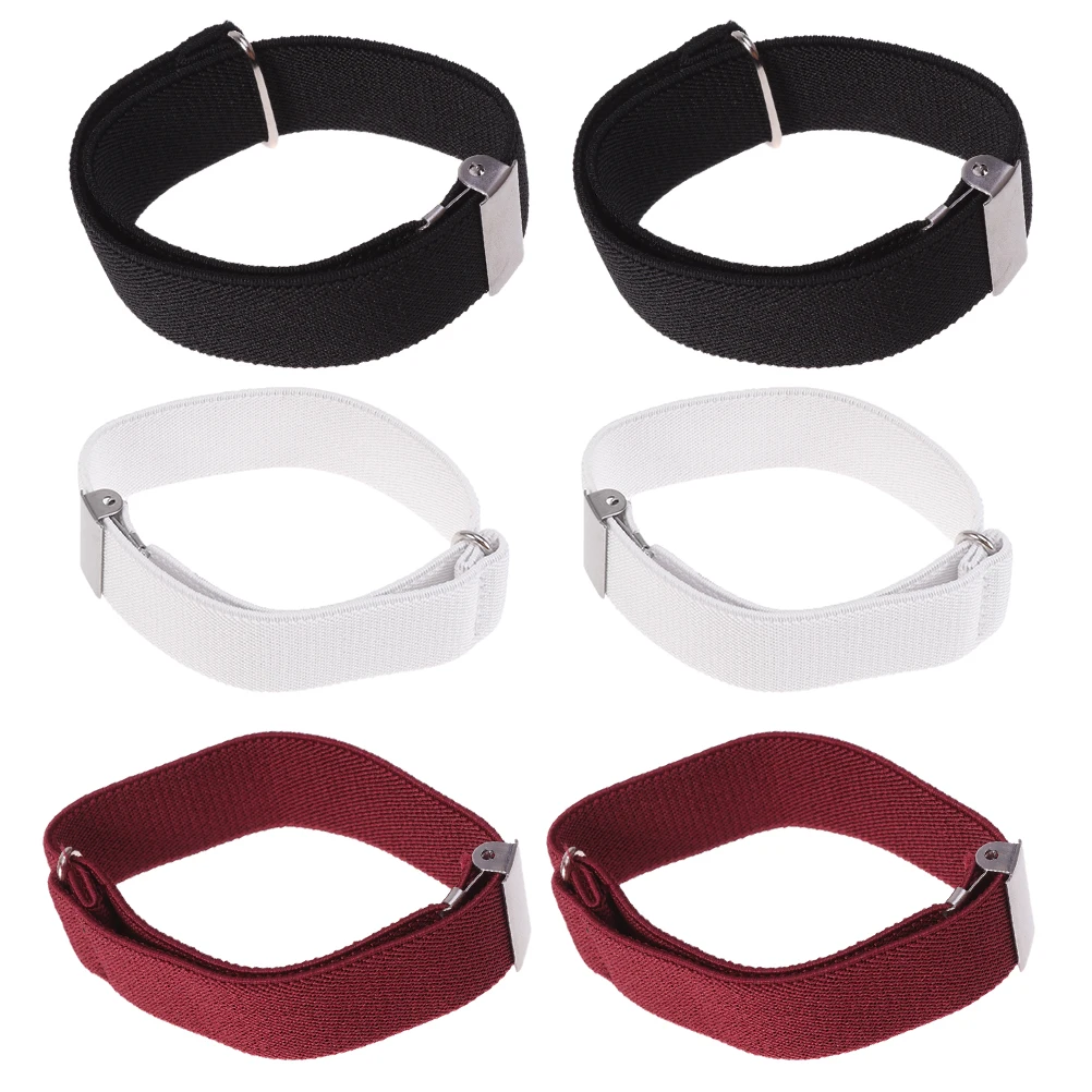 

3 Pairs Anti Slip Sleeve Cuffs Adjustable Armbands for Men Women Shirt Garters Stay Holder Durability Practical Gifts