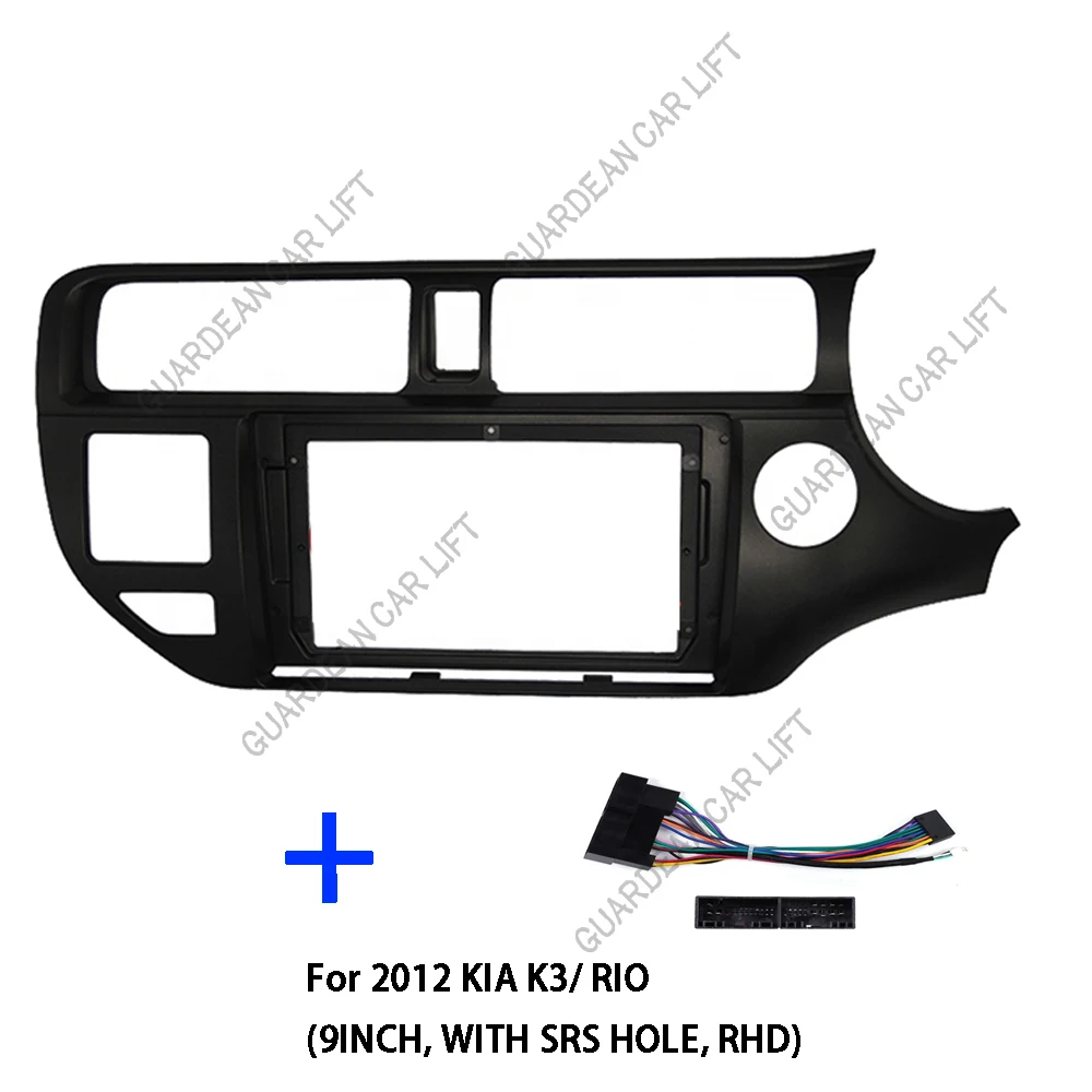 Auto 2 Din Audio Radio Fascia Frame Voor KIA RIO 2012 9 Inch Groot Scherm Stereo Dash Montage Panel Trim kit MET SRS GAT