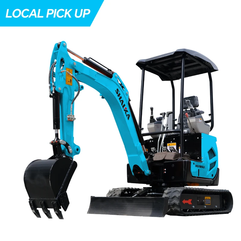 Mini Excavators 1.8Ton Manufacturer Crawler EPA Euro 5 Laidong Engine Excavator Digger Loader with Accessory for Construct