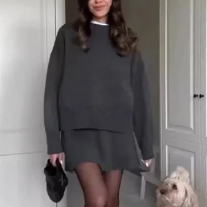 Elegant female sets Fall Fall Winter Solid o-the Pullover Sleeve Long Skirts Mini Skirts Set Woman Casual Sweeper Lady 10 Main Sales Women's Tricot Set - №6