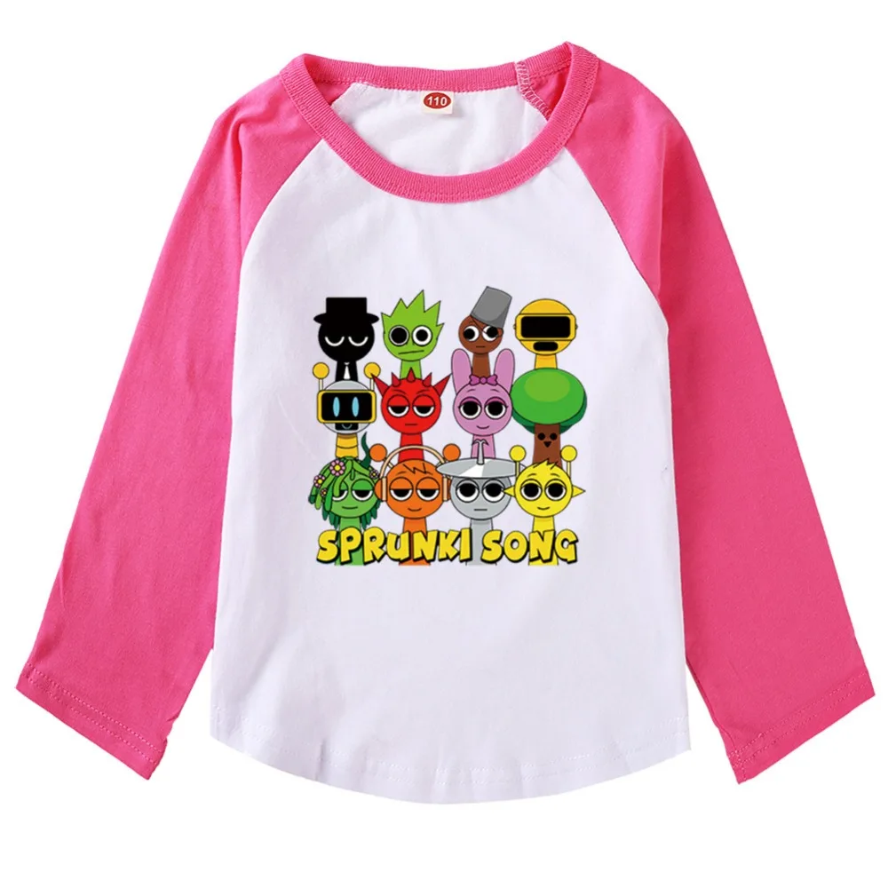 

Sprunki T Shirt Kids Sprunkis Incredibox Clothes Boys Leisure T-shirt Toddler Girls Summer Short Sleeve Tops Children's Clothing