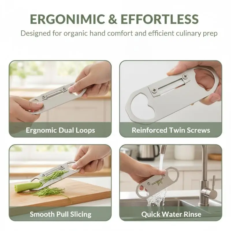 Herb Stripper Tool Stainless Steel Leaf Remover Multifunctional Kitchen Gadget for Chef Cooking Kale Thyme Peeling