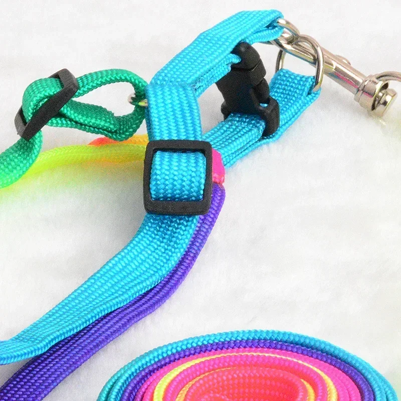 120cm Pet Dog Colorful Durable Nylon Collar Harness Traction Rope Soft Walking Harness Lead Pets Accessories