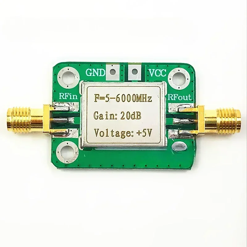 Ultra-wideband Medium Power Amplifier (5--6000MHz, 20dB Gain)