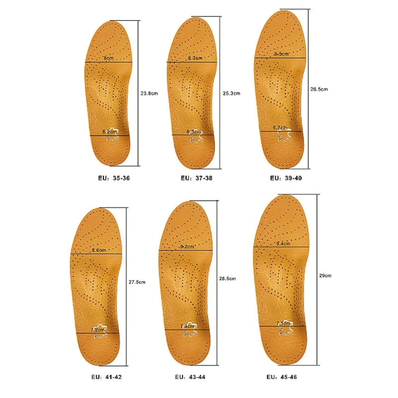 Leather Orthopedic Insole Orthotic Arch Support Instep Flat Foot Shoe Pad Orthopedic Shoes Sole Fit in O/X Leg Corrected Insert