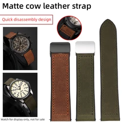 For TIMEX T49963 Expedition T49905 Watch Strap Magnetic Buckle Bracelet Vintage Watch Belt 20mm 22mm Men's Leather Strap Brown