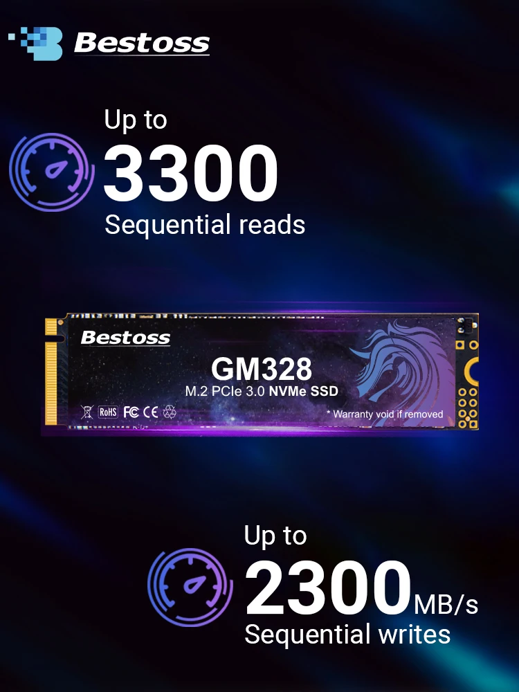 Bestoss SSD M2 NVMe PCIe 3.0 128GB 512GB 256GB 1TB 2TB SSD M.2 2280 Harde Schijf Schijf Interne Solid State Drive - afbeelding 2