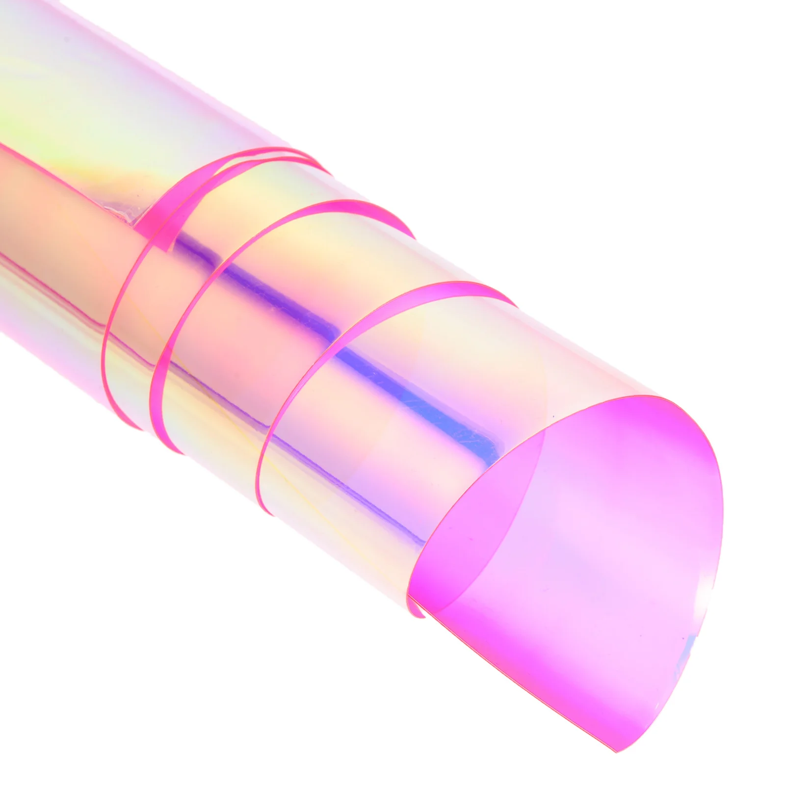 

1 Sheet Pvc Iridescent Film Fabric For Diy Holographic Vinyl Patchwork Sewing Craft Decorative Colored Fabric Material