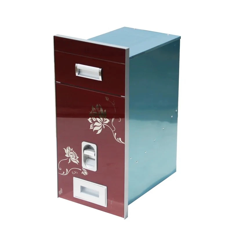 Embedded rice box, 304 stainless steel kitchen cabinet, rice storage bucket, rice cabinet, automatic metering