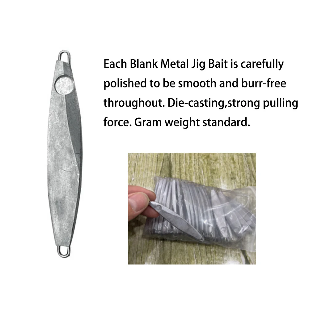 Elllv Cebo Metal Blanco Duro Sin Pintar para Lubina y Trucha - imagen 5