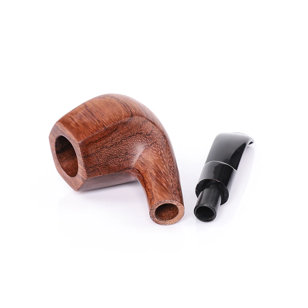 Old Fox Rosewood Tobacco Bent Pipe Set Accessories 9MM Activated Carbon Paper Filter Sandalwood Smoking Pipe With 10 Tools Kits