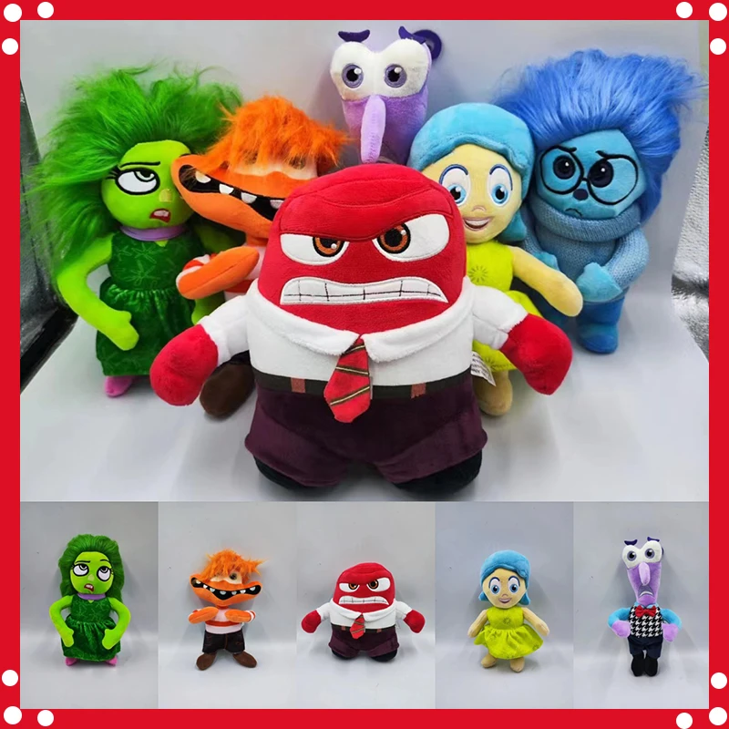 Film Inside Out 2 Pluszowe zabawki Sadness & Joy Kreskówka 20 cm anime Wypchane pluszowe zabawki Lalki Poduszka Kawaii Prezent dla dzieci