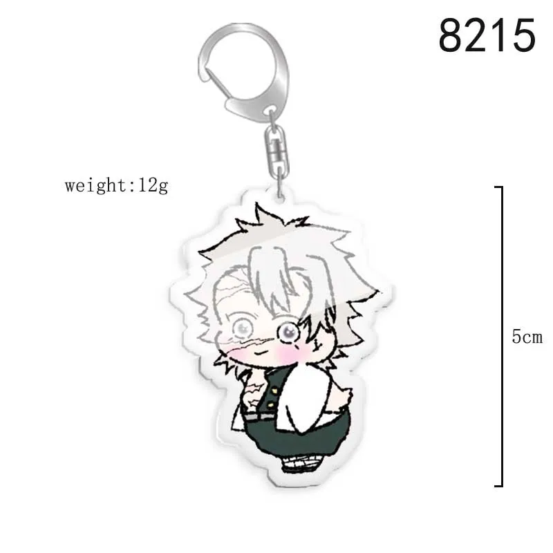 شيطان القاتل كيميتسو نو يابا إنفينيتي القلعة سلسلة مفاتيح مصنوعة من الأكريليك اكسسوارات حقيبة سحر Kochou Shinobu عمل نموذج لجسم اللعب #3