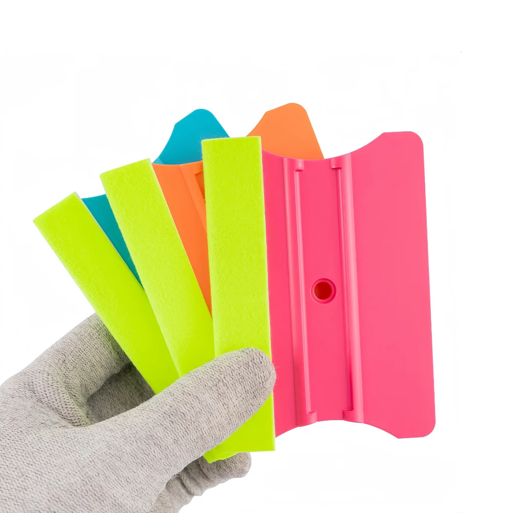 Felt Edge Vinyl Squeegee Decal Scraper Applicator for Window Tinting Film Stickers Plastic Wallpaper Spatulas Car Wrap Tools