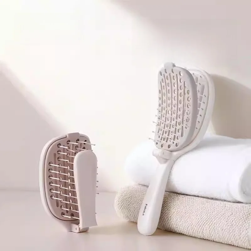 

Women's Special Styling Comb Hair Curling Comb Foldable Massage Scalp High Cranial Top Volumizing Comb Nylon Pin Brush