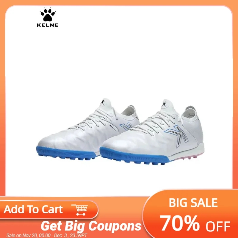 

Kelme Soccer Shoes Football Boots Sneakers Men Outdoor Cleats Boots TF Short Staple Calf Leather Artificial Grass Five Person