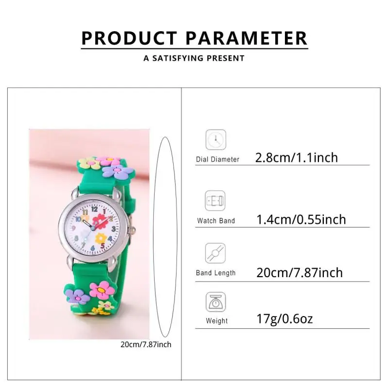 Cartoon flower pattern watch