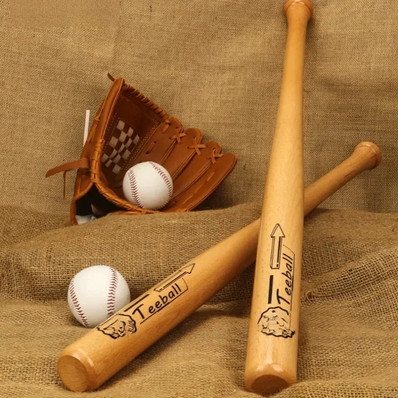 54-84CM  Wooden Baseball Bat Professional Hardwood Baseball Stick Softball Outdoor Sports Equipment Self-Defense Gear for Kids