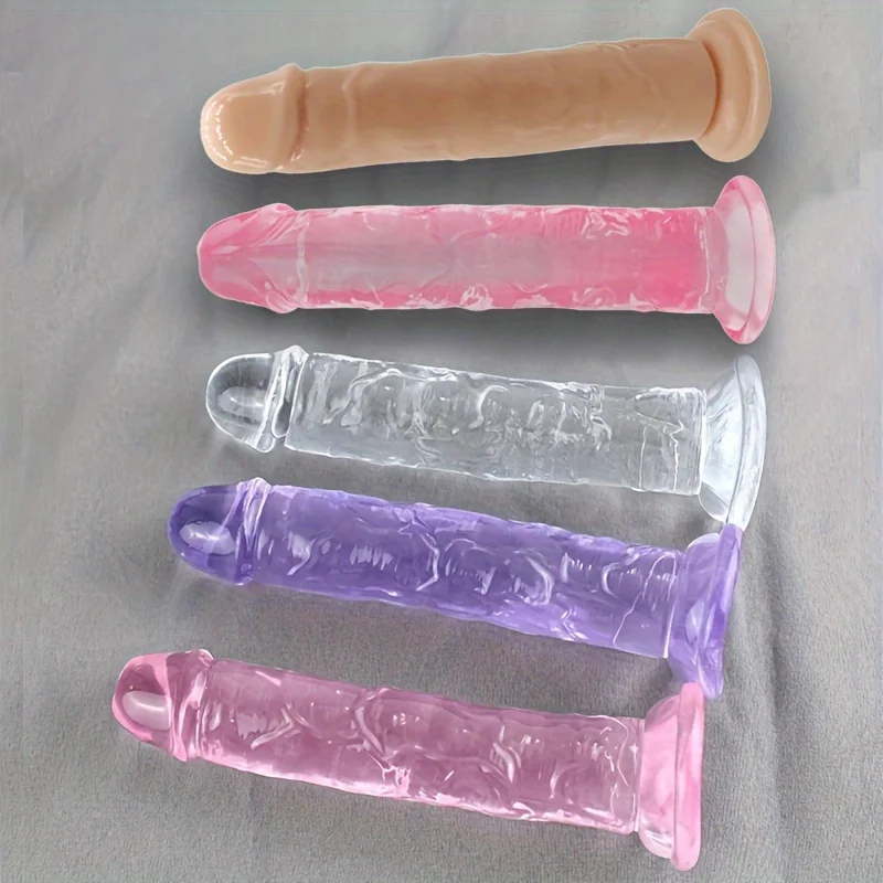 Adult Supplies Sex Toy Big Crystal Clear Jelly Realistic Dildo With Suction Cup Huge Transparent Penis Dick Anal Plug Butt Plug