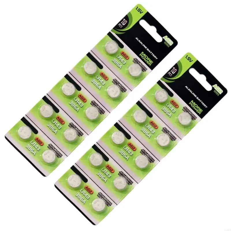 270b 10pcs/20pcs Ag12 LR43 1,55 В. Батарея батареи кнопки с щелочной кнопкой батареи для часов и надежных операций игрушек.