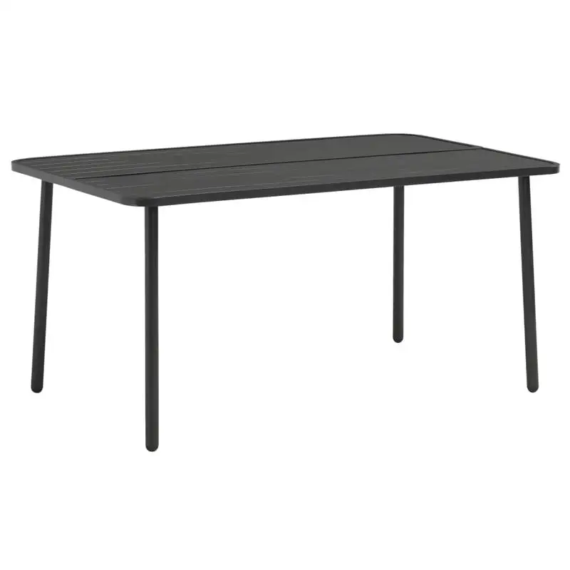 

Patio Table Dark Gray 59.1"x35.4"x28.3" Steel