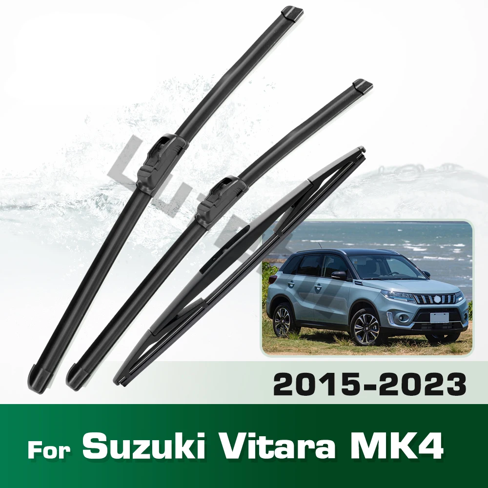Scheibenwischer vorne und hinten, Set für Suzuki Vitara MK4 2015–2023, Windschutzscheibe, Windschutzscheibe, Fensterbürsten, 61 cm + 40,6 cm + 25,4 cm