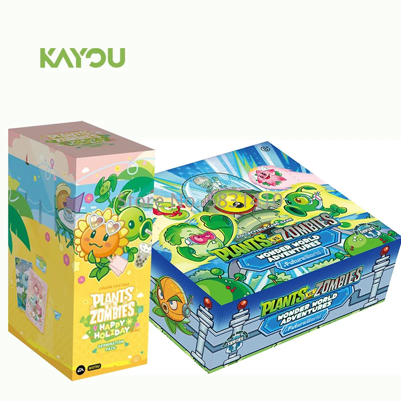 Official Kayou X Plants Vs. Zombies Wonder World Adventures Series Card Blind Box English Version Collectible Toy