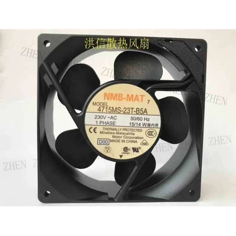 

Y ДЛЯ NMB-MAT 4715MS-23T-B5A 230 В ~ AC 50/60 Гц 15/14 Вт 12 см охлаждающий вентилятор с алюминиевой рамой