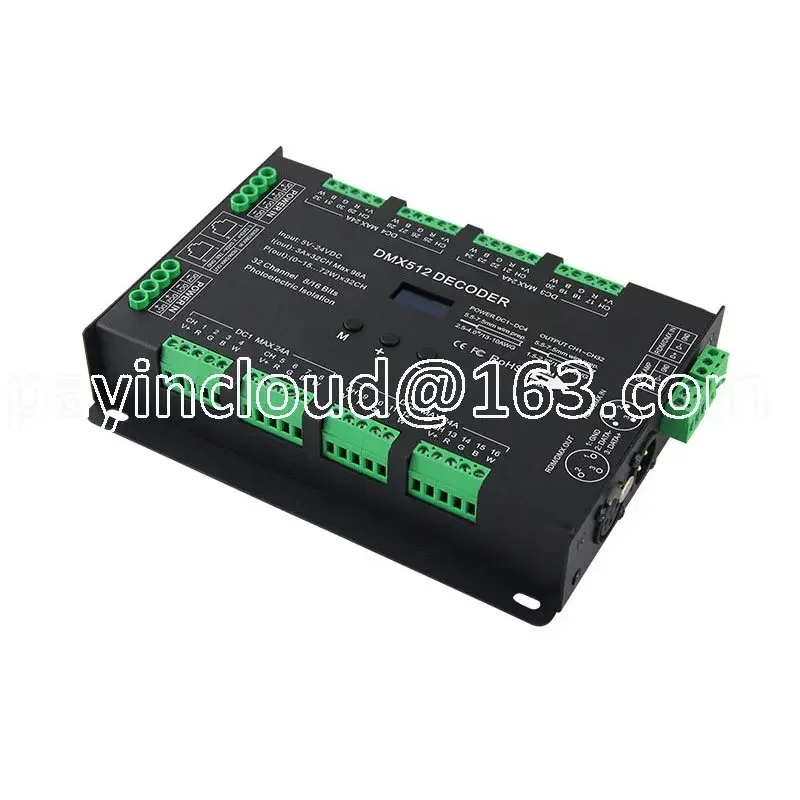 

New High-frequency 32-channel RGBW DMX512 Decoder High-performance DMX512 RDM Decoder