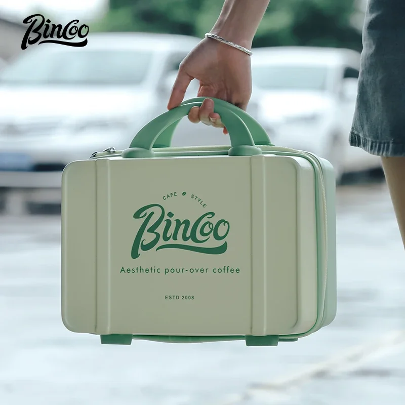 BINCOO Moka Pot Coffee Sets Suitcase Coffee Bean Grinder Drip Kettle Coffee Pot Outdoor CampingTravel Wilderness Portable Kit