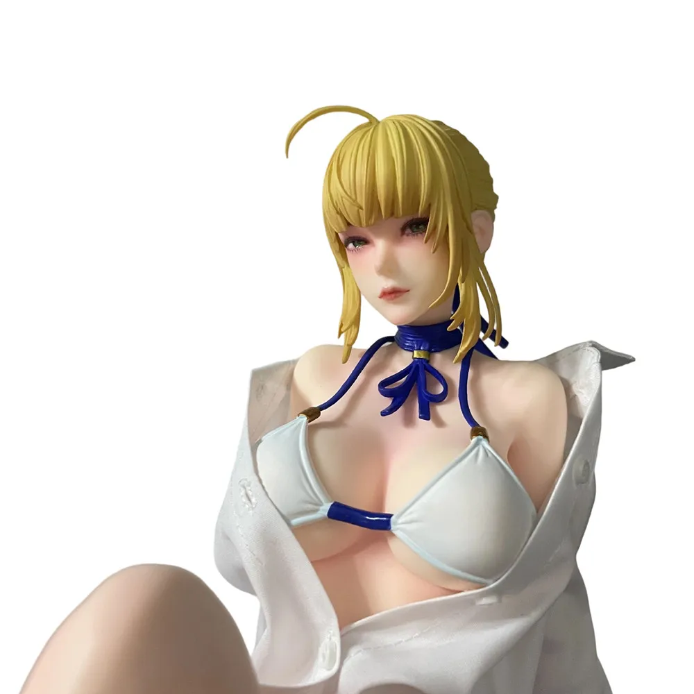Fate Stay Night Artoria Pendragon Figurine Casual Shirt Saber Model Toy Boxed Desktop Chassis Display Collectible Gift
