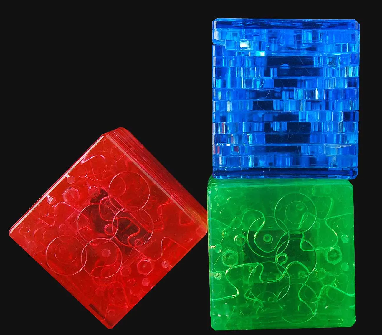 3D Three-dimensional Crystal Magic Cube Building Block Toys Model Model Kids DIY Handmade Assembled Puzzle Toy Desktop Ornaments