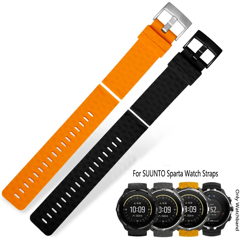 24mm Sport Silicone Strap Watchband Men Outdoor Waterproof Rubber Replacement Bracelet Belt Band For Suunto Traverse Smart Watch