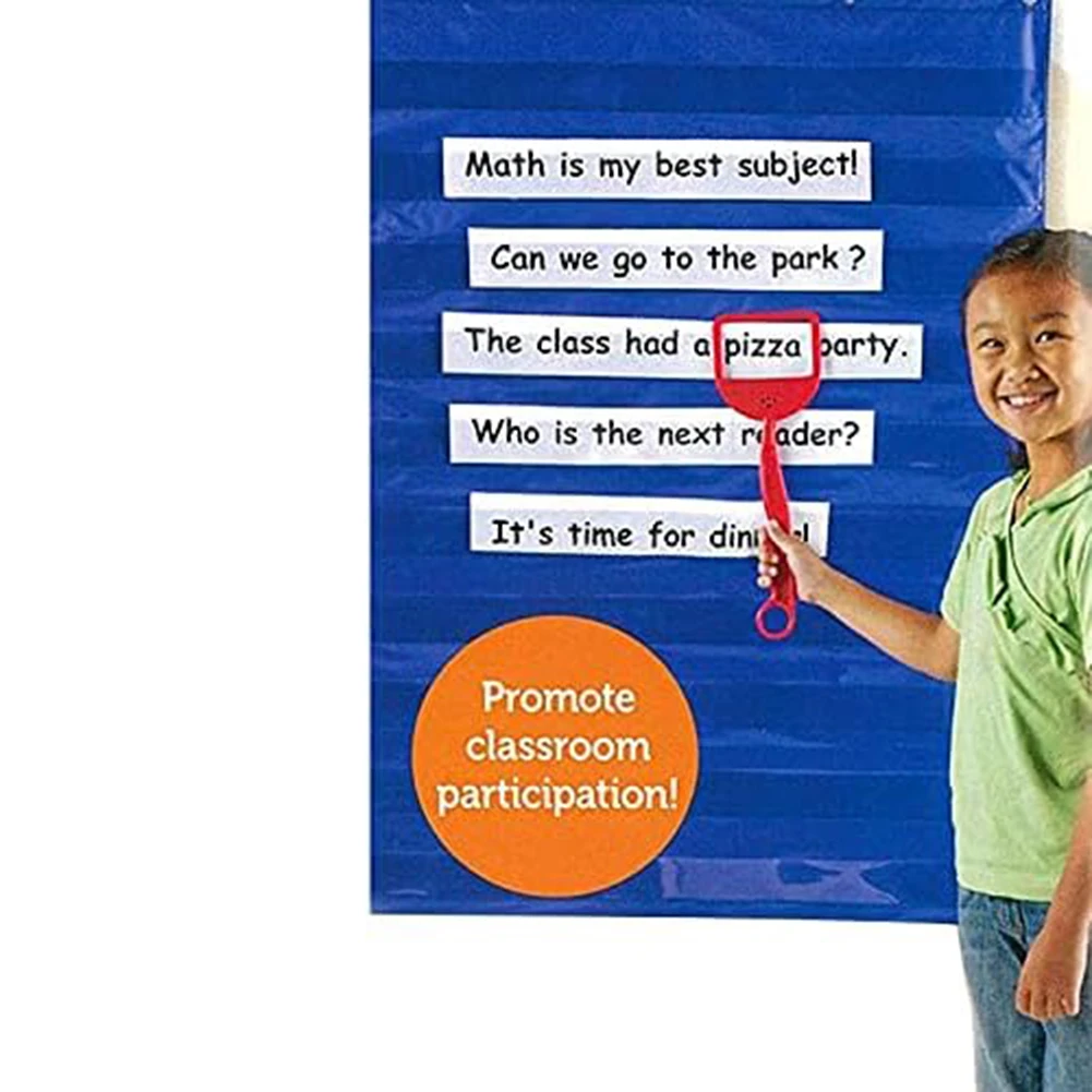 Learning Resources Standard Pocket Chart Education For Scheduling Classroom Learning Storage Display Rack Wall Calendar 70x110Cm