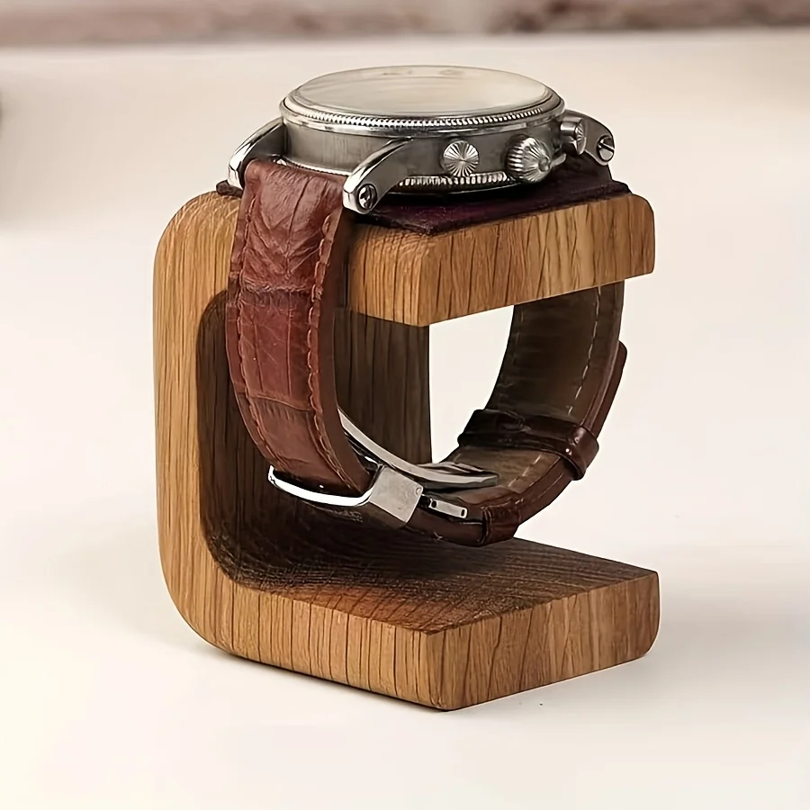 Handcrafted Watch Organizer Made of  Wood, Leather Lined, Scratch-Resistant & Durable, for Home & Office Watch Display