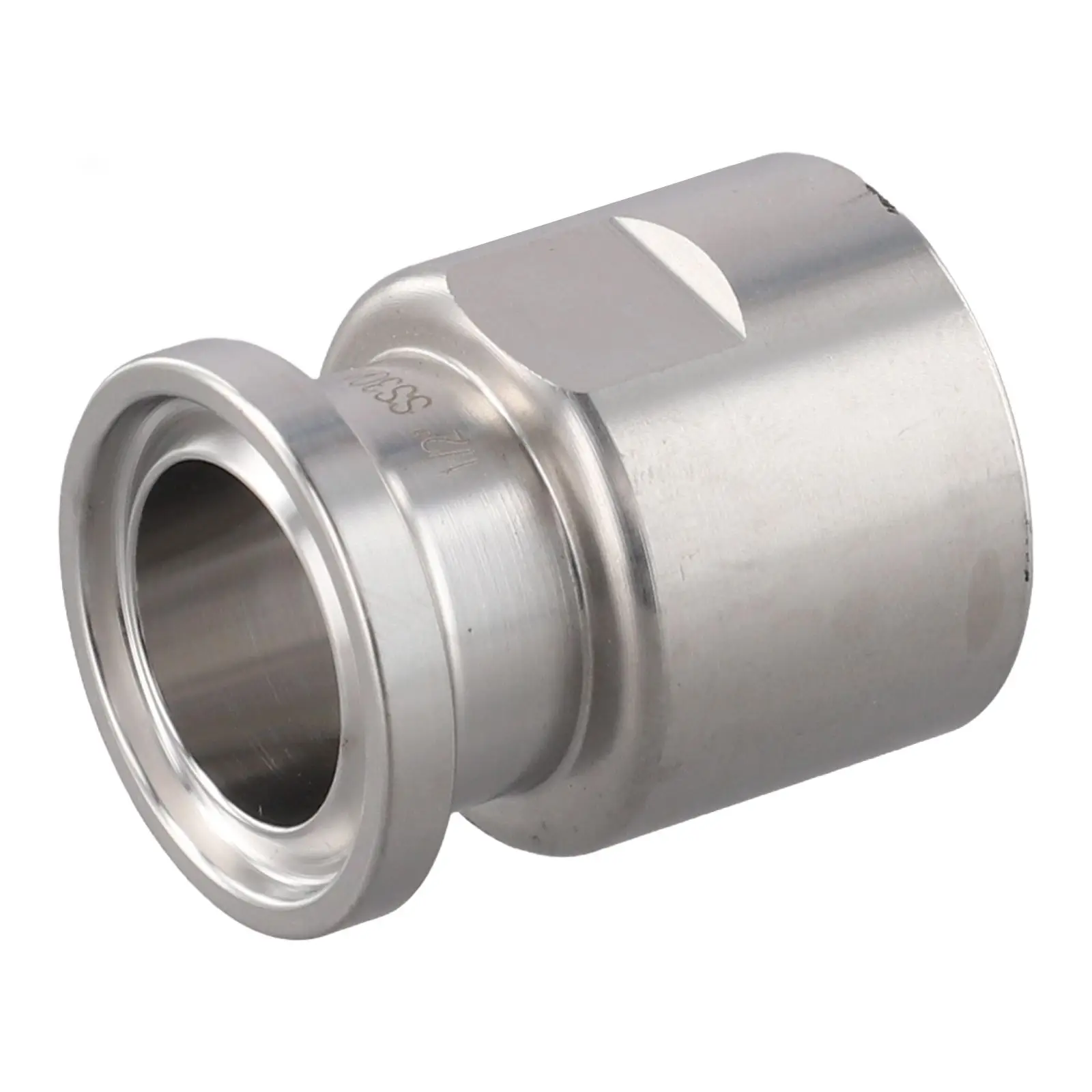 12 in Tri Clamp Adaptor Compatible with NPT Connections Designed for Dairy and Beverage Applications using Stainless Steel