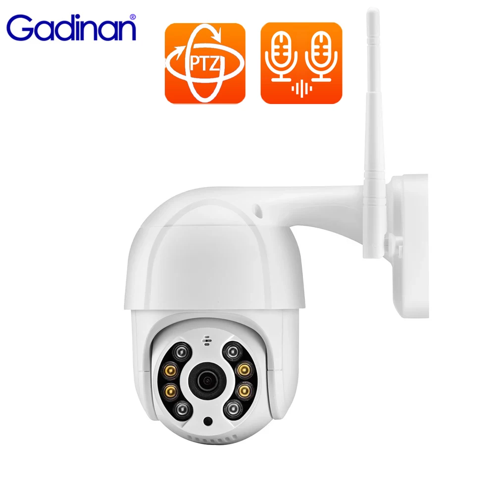 

Gadinan 3MP 1080P PTZ Wireless IP Camera Outdoor Waterproof 4X Digital Zoom Speed Dome Two-Way Audio WiFi CCTV Human Detection ﻿