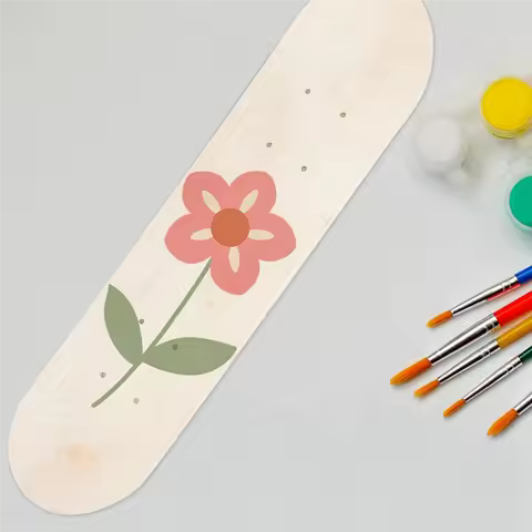 Kids Skateboard DIY Painting Wooden Longboard Outdoor Sports Trick Skateboard For Children Blank Graffiti Deck-OKI