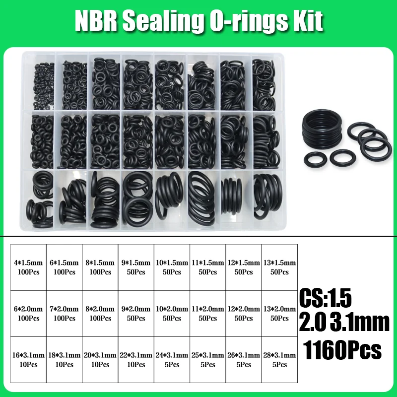 3230x O-Ring Nitrilkautschuk NBR ORing Ölbeständige, verschleißfeste, wasserdichte Dichtungsscheibe Kfz-Wasserhahn-Sanitärdichtung – Detail 9