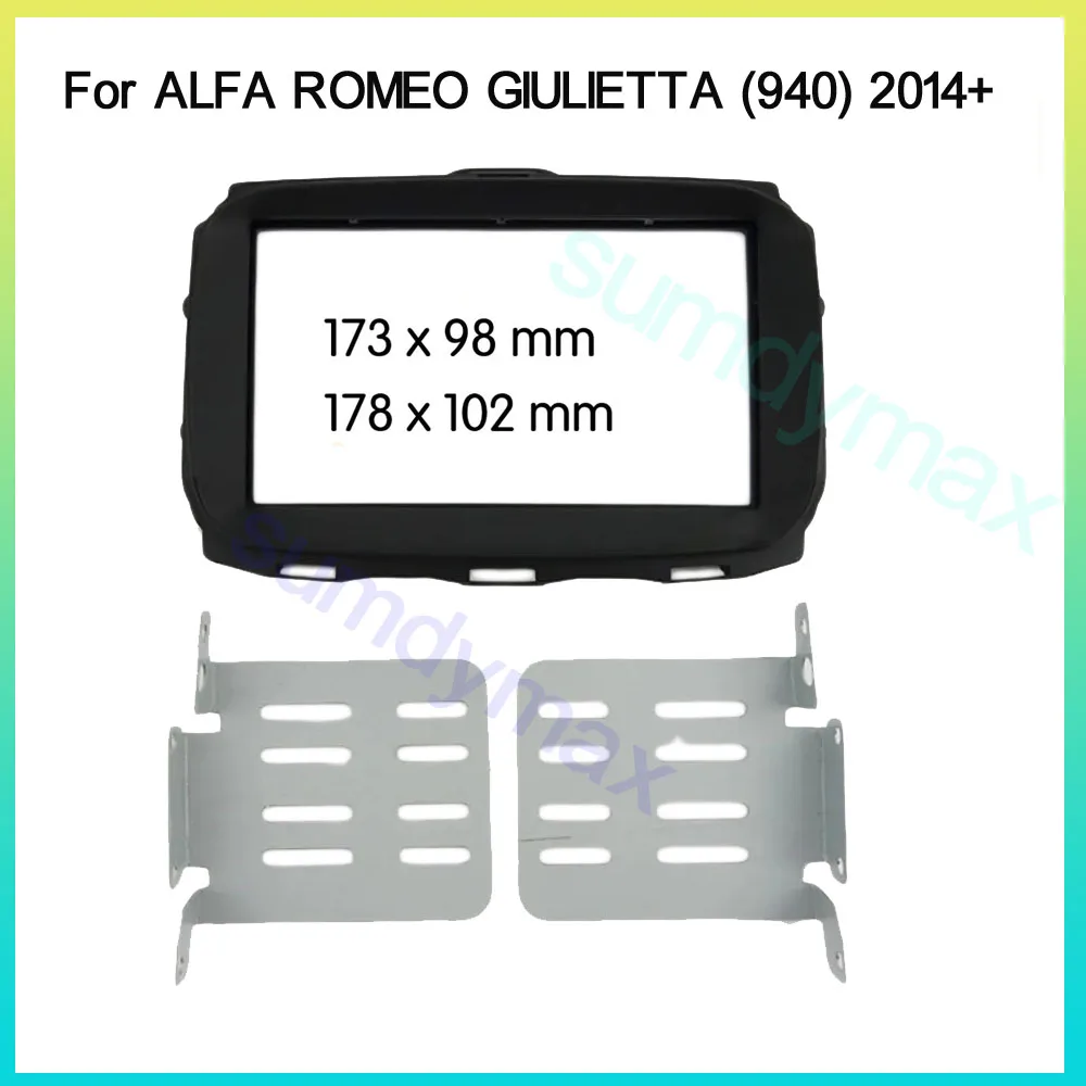 2DIN Car Radio Fascia For ALFA ROMEO GIULIETTA 940 2014+ Android MP5 Player Casing Frame Head Unit Stereo Cover