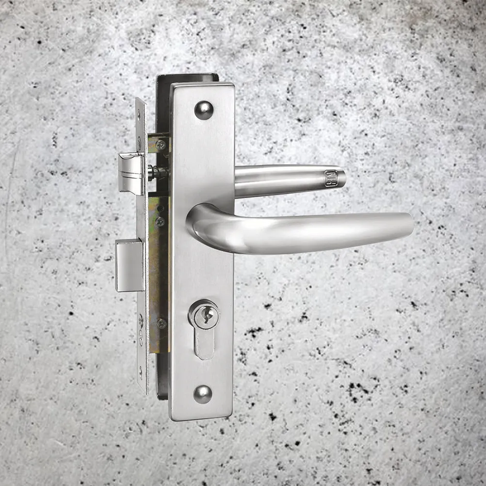 

Modern Stainless Steel Door Lock for Interior Doors Heavy-Duty Panel Handle Lock Secure Home Office Bathroom Bedroom Safety